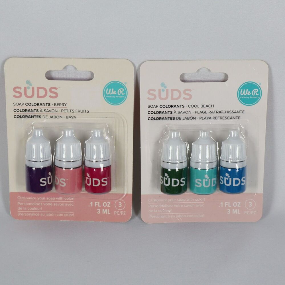 We R Memory Keepers SUDS Soap Maker Colorant 3ml 3/Pkg- Cool Beach & Berry Combo